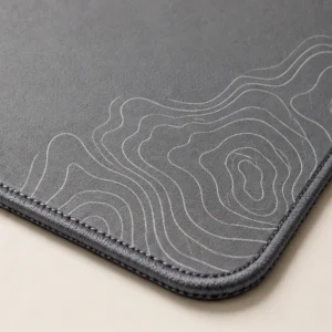 Close-up of the weave and stitched edge of the Contour Slate Square