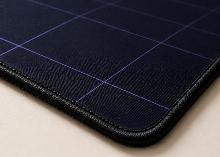 Close-up of the weave and stitched edge of the Nightfall Cyber XL